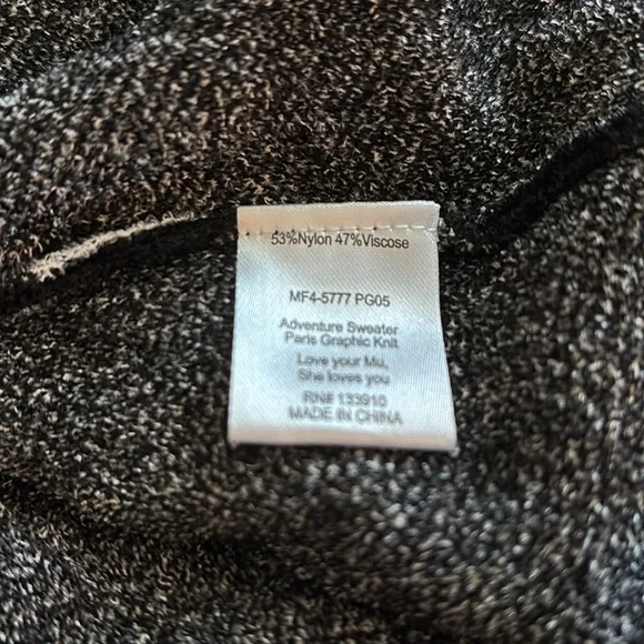 Show Me Your MuMu Adventure Black Sweater NWT NEW Medium Large - Picture 5 of 5